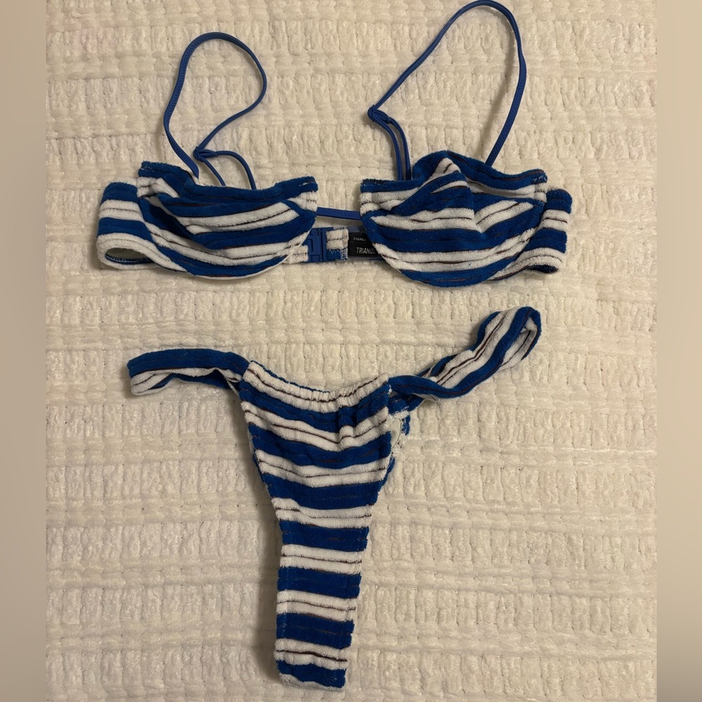 Triangl blue bikini set
